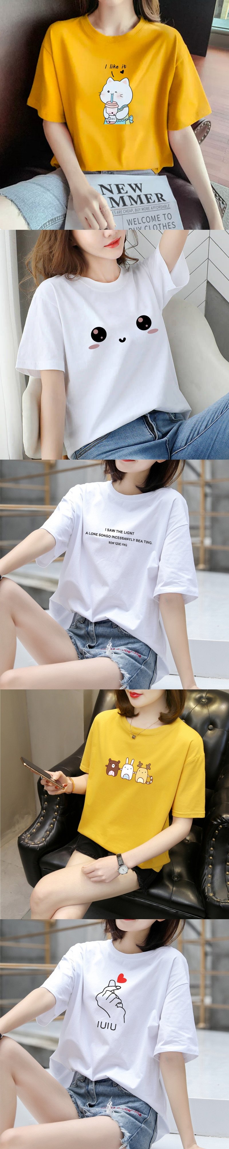 Женская футболка с коротким рукавом оптом