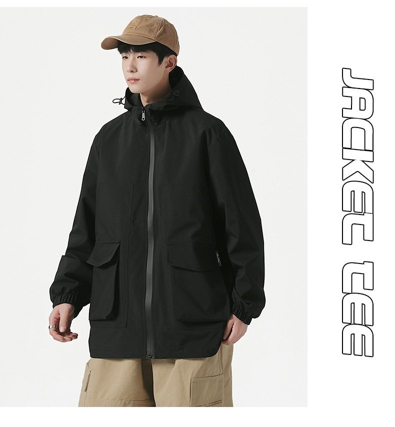 Мужская ветровка с капюшоном 2023 оптом из Китая