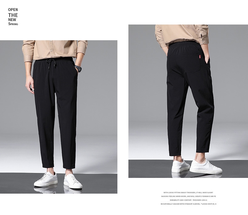 Летние мужские брюки из легкого материала оптом из Китая