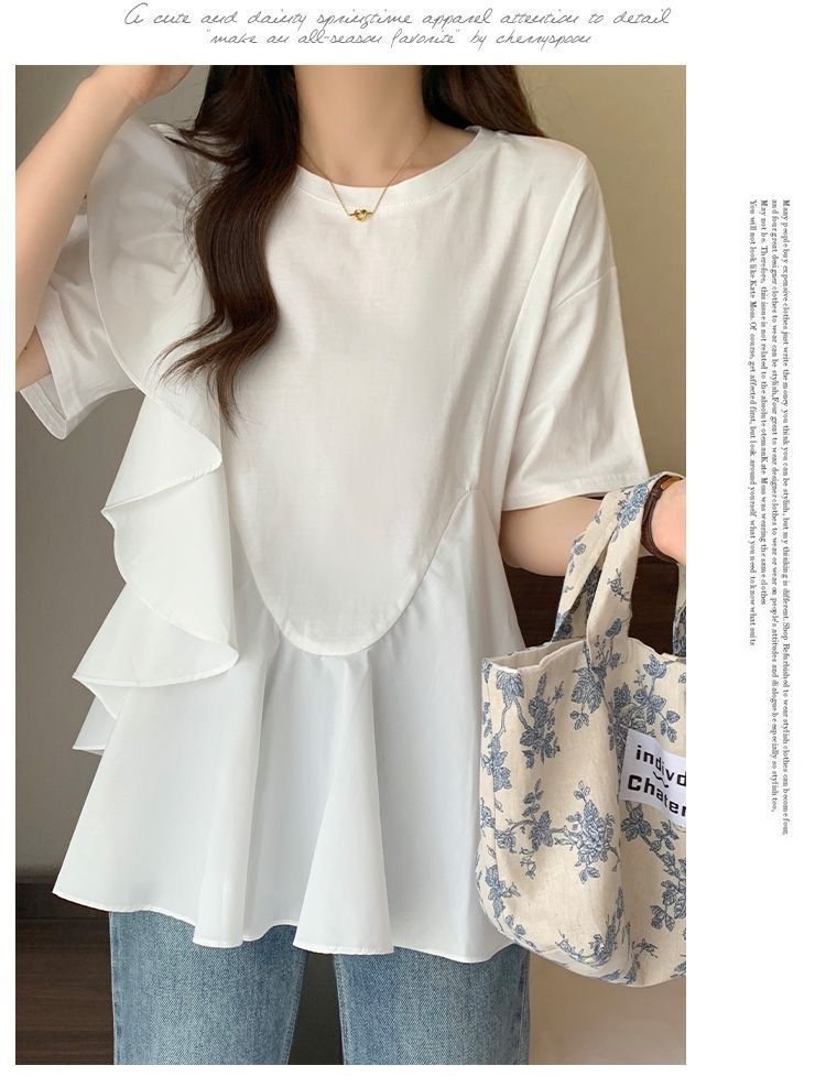 Женская футболка с коротким рукавом 2024 лето оптом