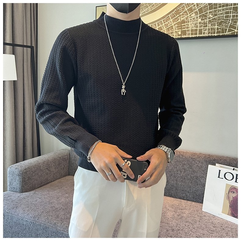 Мужской свитер с высоким воротником оптом