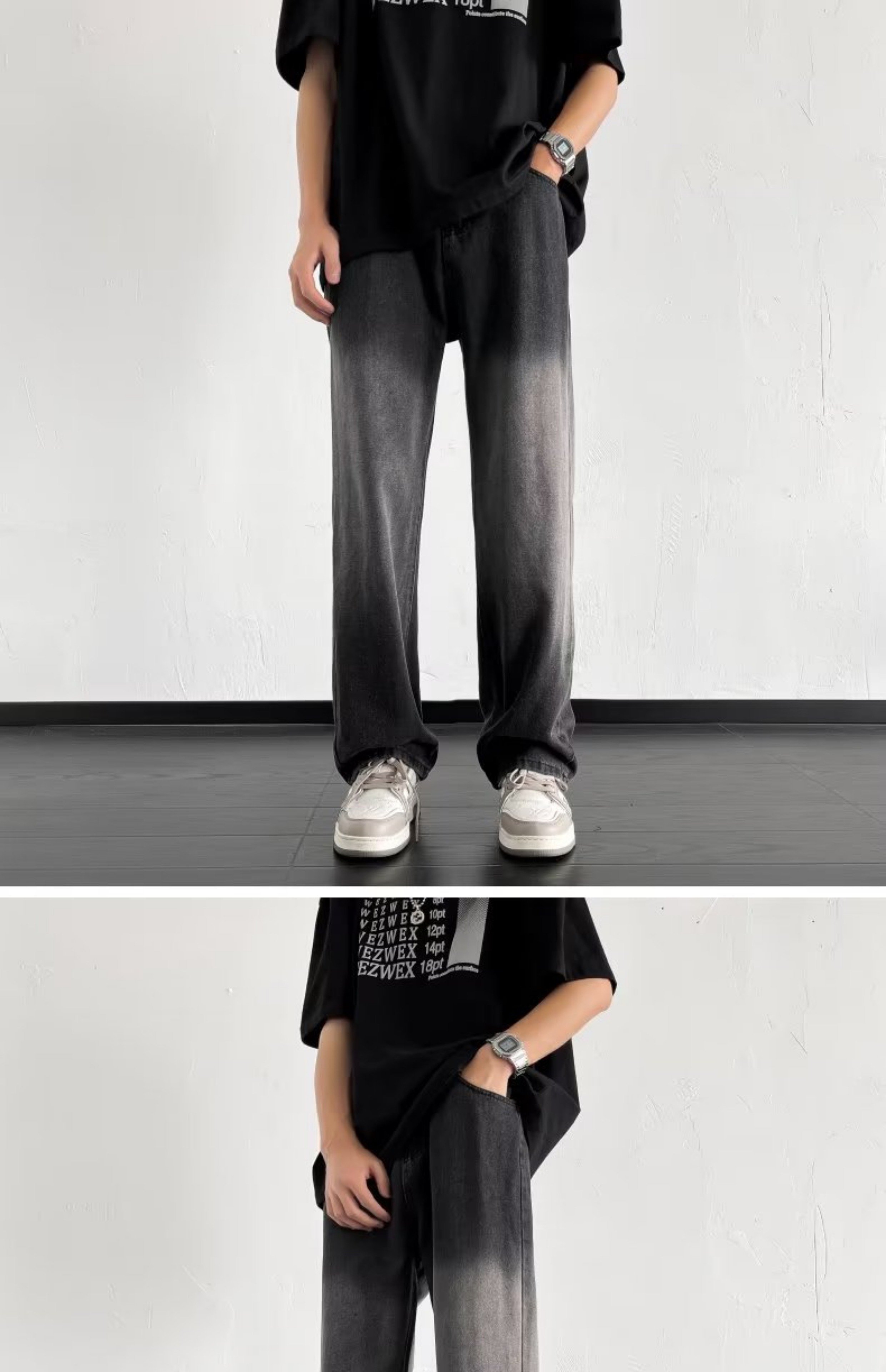 Женские джинсы с постепенным переходом цвета оптом из Китая