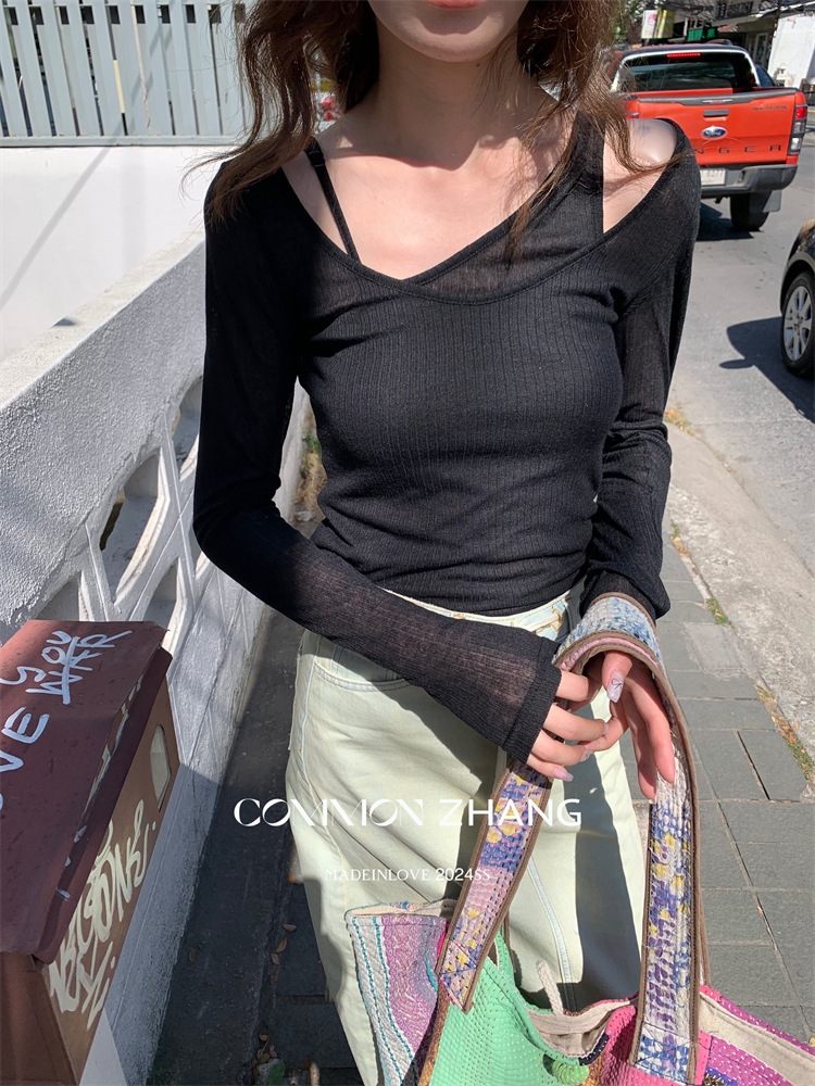 Футболка с длинным рукавом COMMON ZHANG оптом из Китая