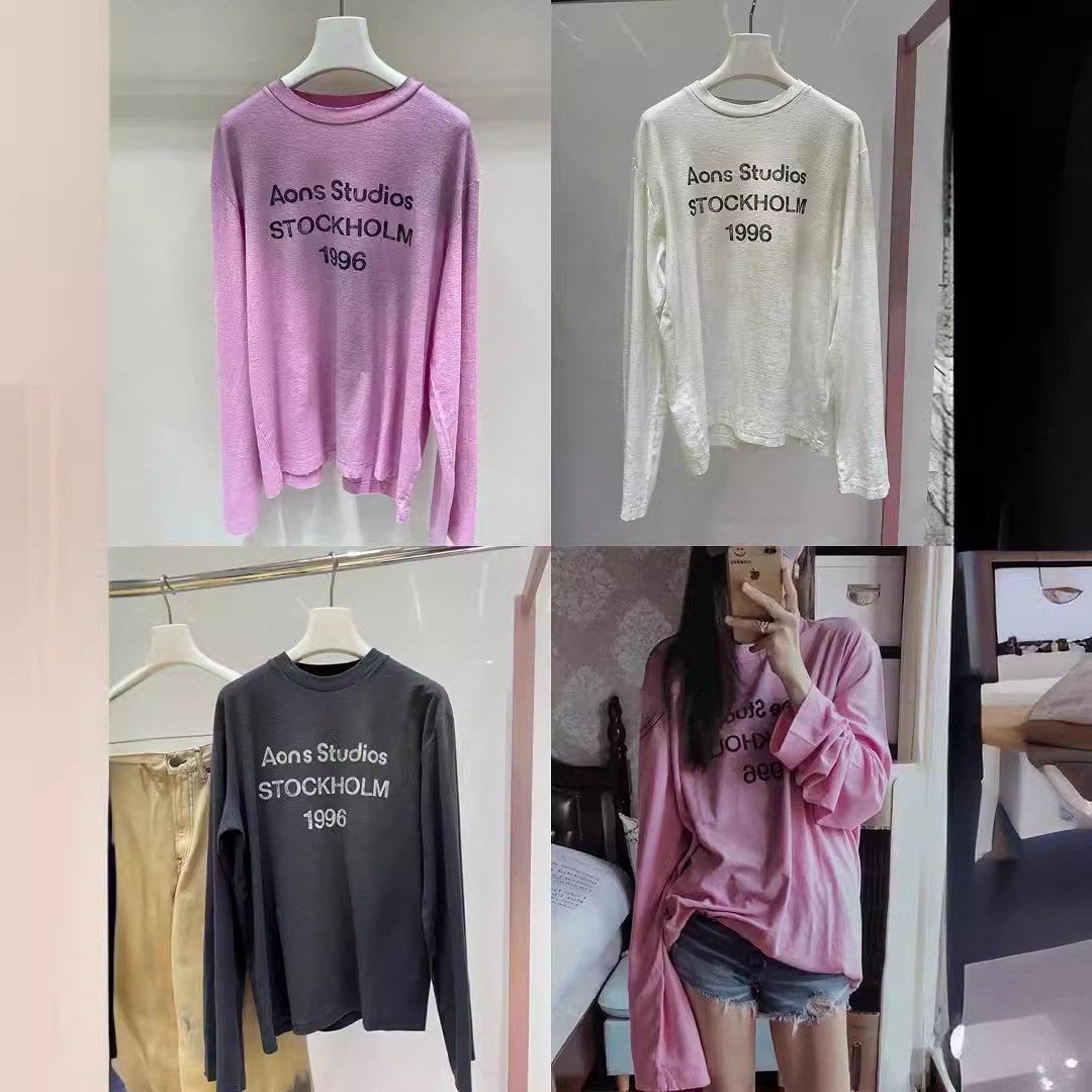 Футболка с длинным рукавом в стиле 1996 с буквенным принтом оптом