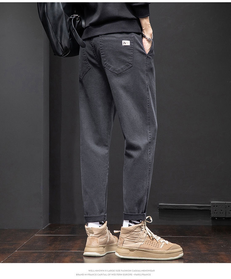 Мужские джинсы с манжетами и завышенной талией оптом из Китая