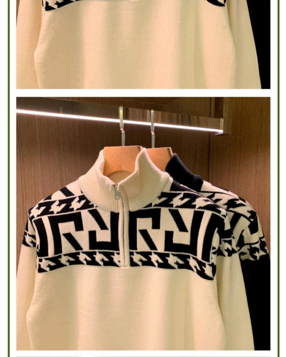 Мужской свитер с полувысоким воротником и узором оптом