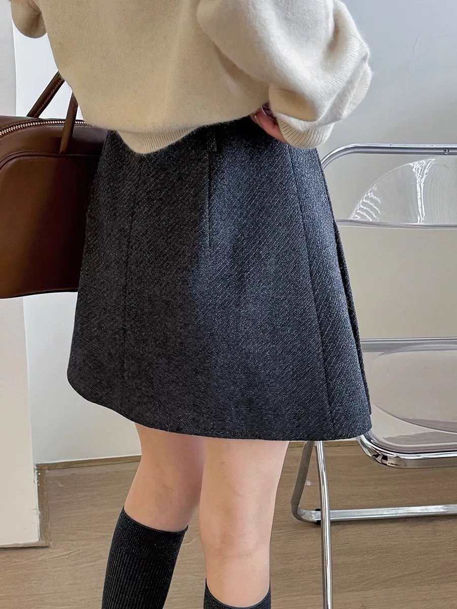 Плиссированная шерстяная юбка оптом из Китая