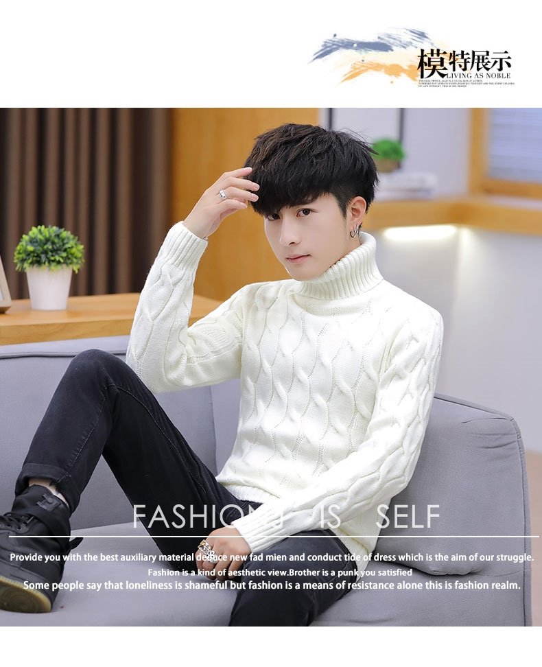 Мужской свитер с высоким воротником оптом