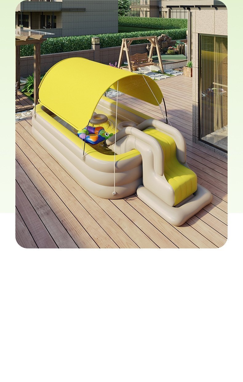 Детский надувной бассейн с горкой оптом