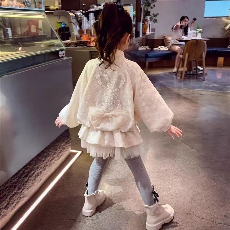 Детская куртка-бомбер с принтом зайца и бантом оптом из Китая