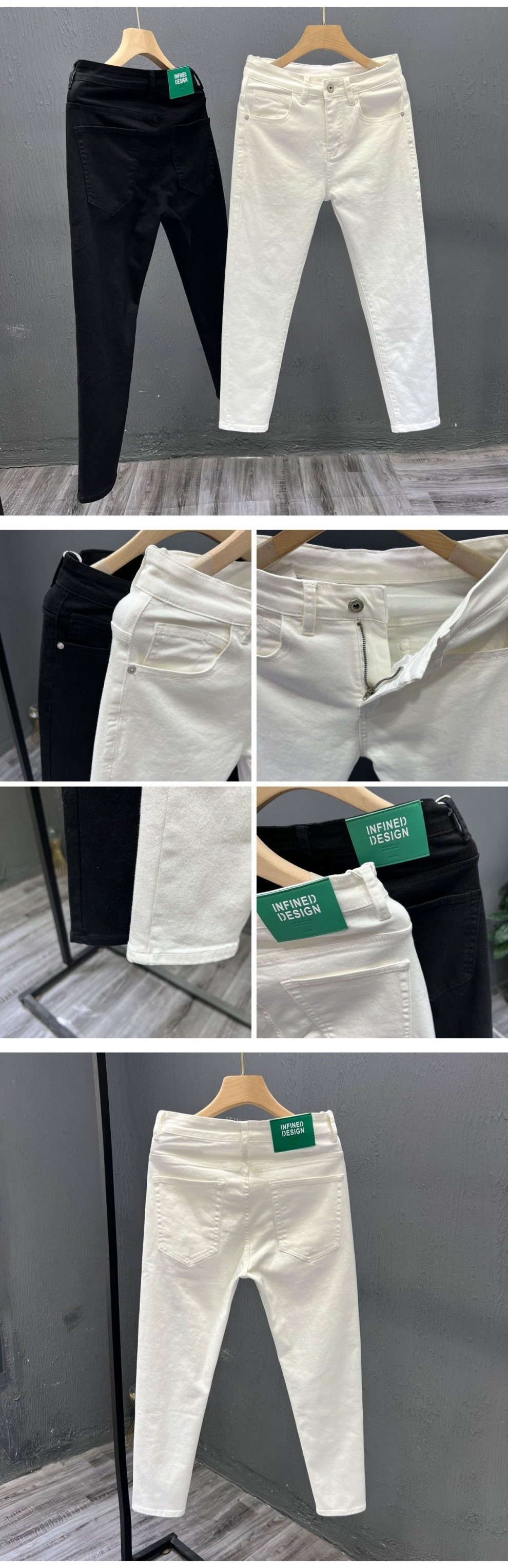 Белые мужские джинсы прямого кроя оптом из Китая