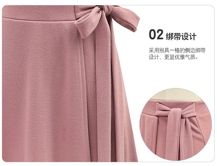 Женская длинная несимметричная юбка с высокой талией и завязками оптом из Китая