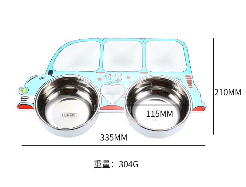 Детская тарелка из нержавеющей стали с разделением на секции оптом