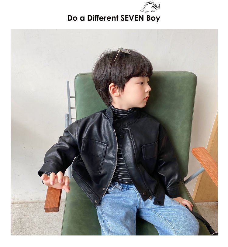 Детский кожаный пиджак 2024 оптом из Китая