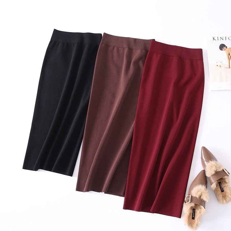 Женская длинная юбка с разрезом сзади оптом из Китая