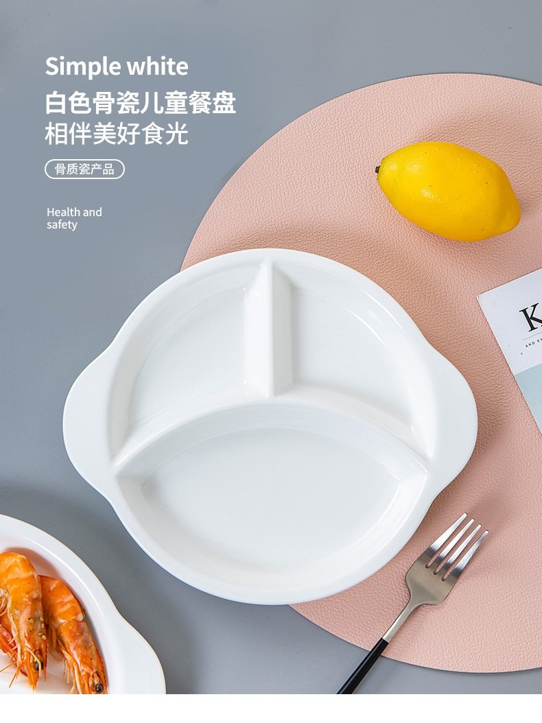 Детская тарелка из костяной фарфоровой керамики оптом