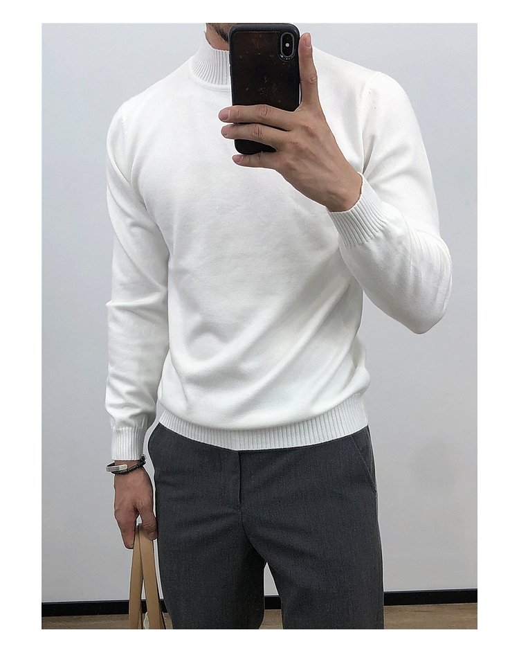 Мужской свитер с полувысоким воротником оптом