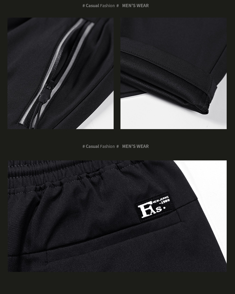 Мужские брюки весна новый корейский тренд молодежные стильные мужские большого размера спортивные джинсы оптом из Китая