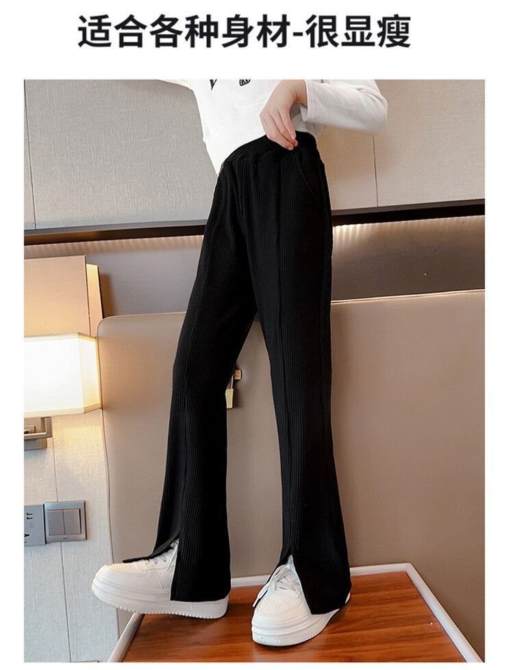 Детские летние широкие брюки с разрезами оптом