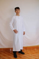 Мужской длинный халат с круглым воротом оптом из Китая