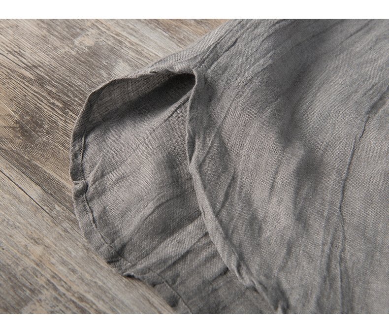 Льняная мужская футболка с коротким рукавом оптом из Китая