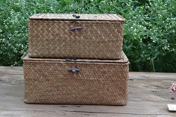 Ручная корзина для подарков из морской травы оптом