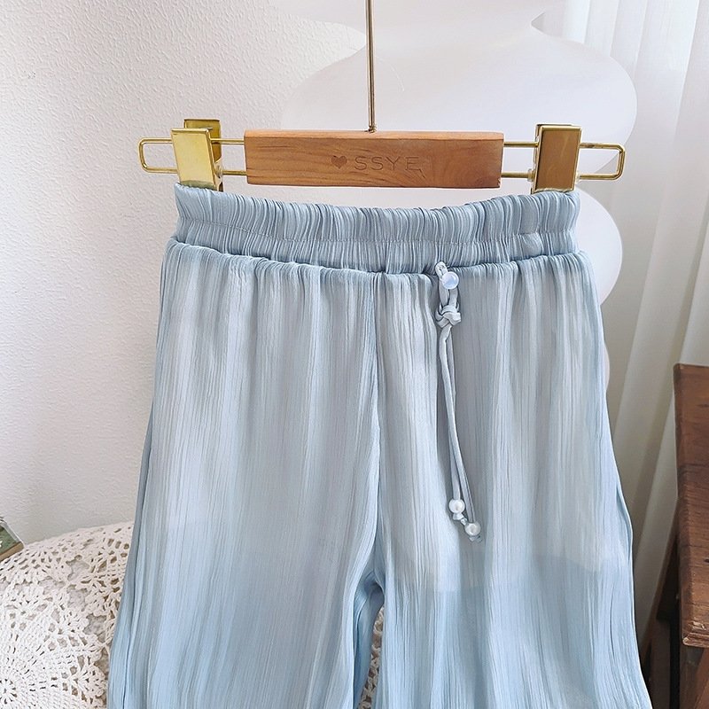 Детские широкие летние брюки для девочек оптом