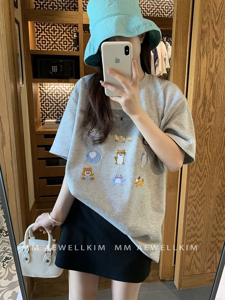 Женская футболка с коротким рукавом 2024 летней коллекции оптом