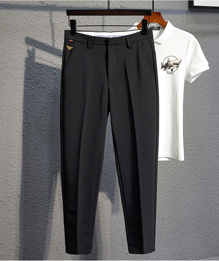 Мужские черные узкие брюки оптом из Китая