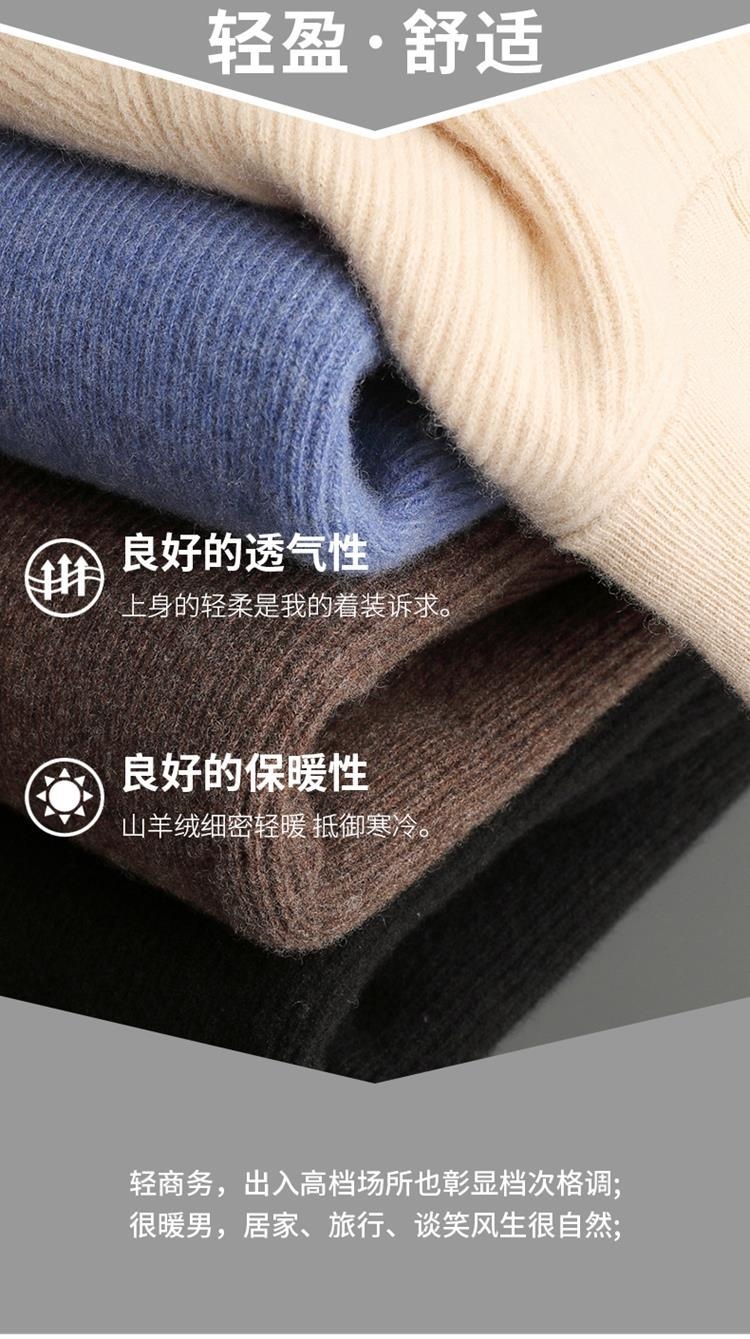 Мужской свитер из шерсти с полувысоким воротником и молнией оптом из Китая