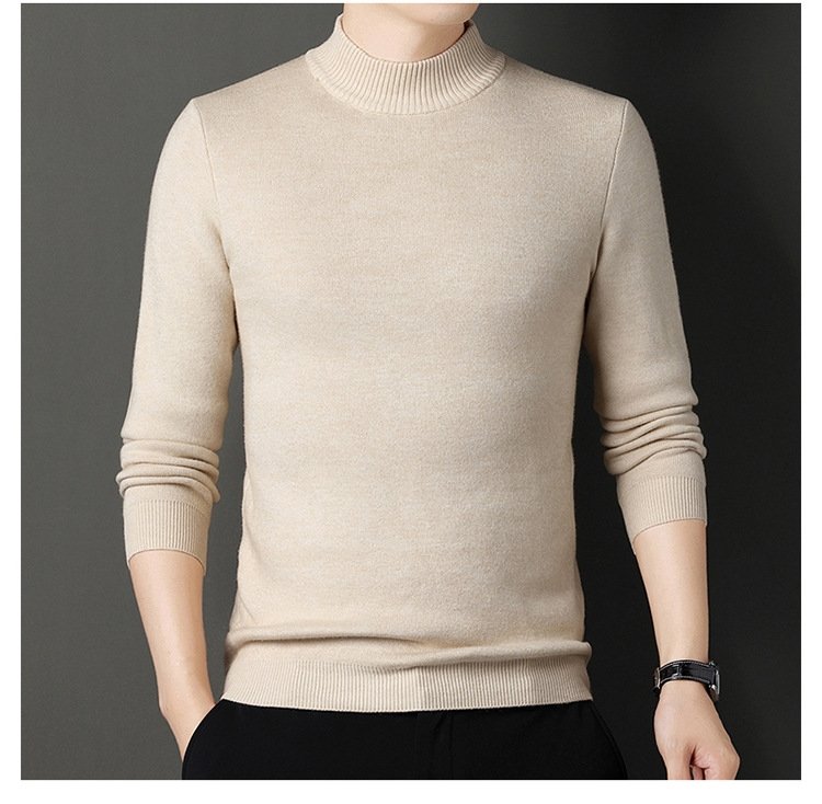 Мужской свитер с высоким воротником и утеплением оптом