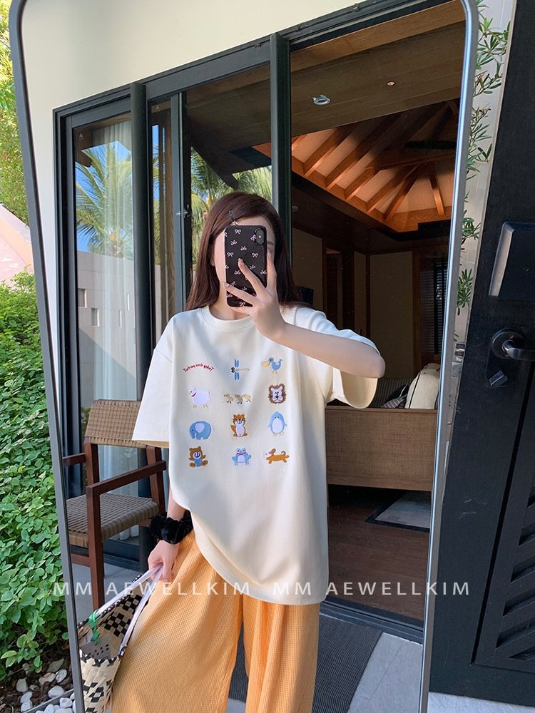 Женская футболка с коротким рукавом 2024 летней коллекции оптом