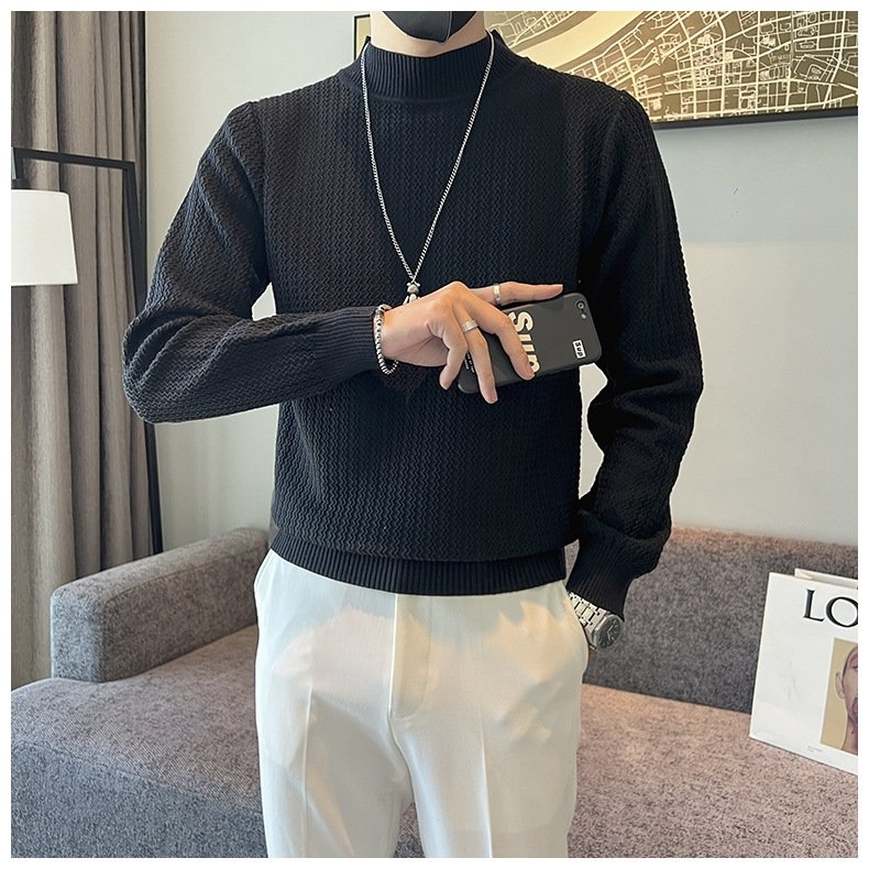 Мужской свитер с высоким воротником оптом