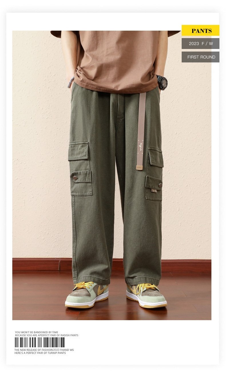 Джинсы мужские в стиле рабочей одежды оптом из Китая