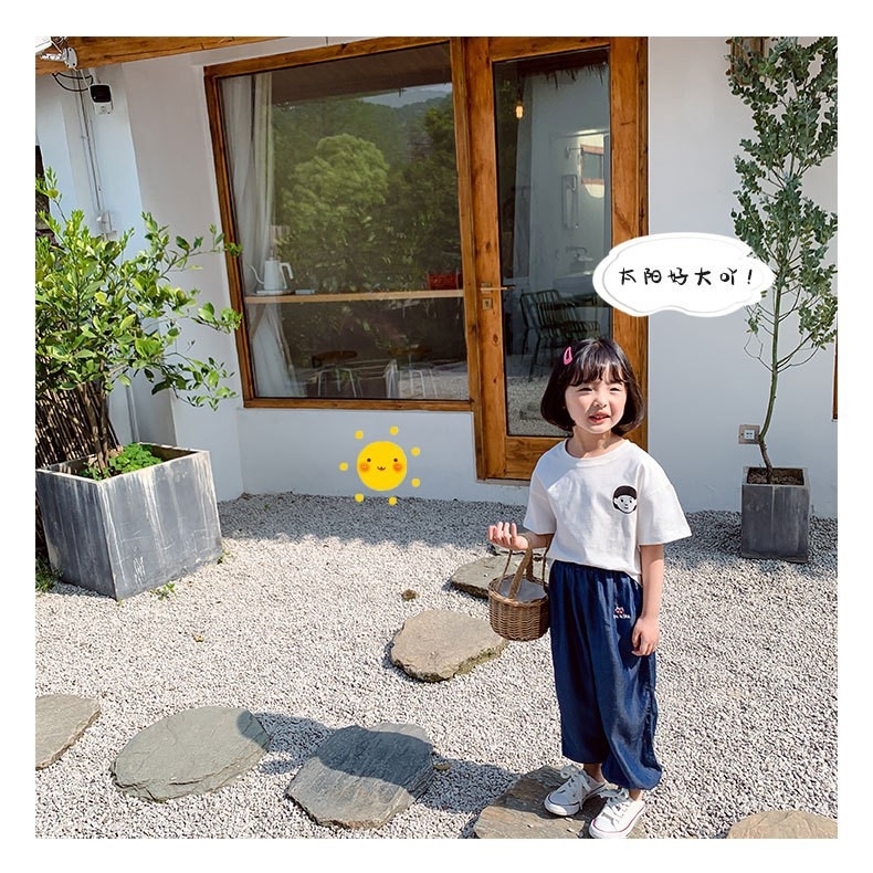 Детские летние джинсы с вышивкой оптом из Китая