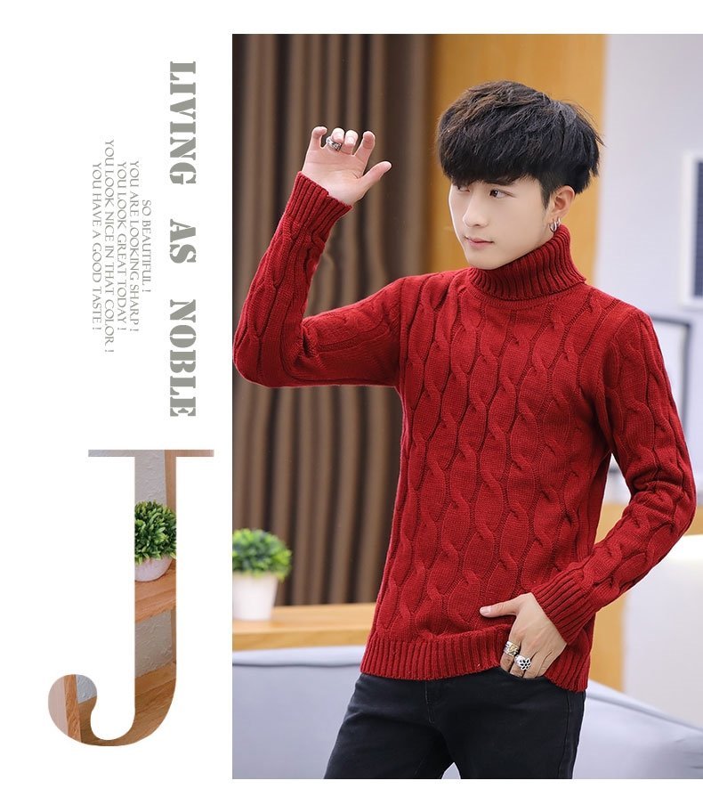 Мужской свитер с высоким воротником оптом