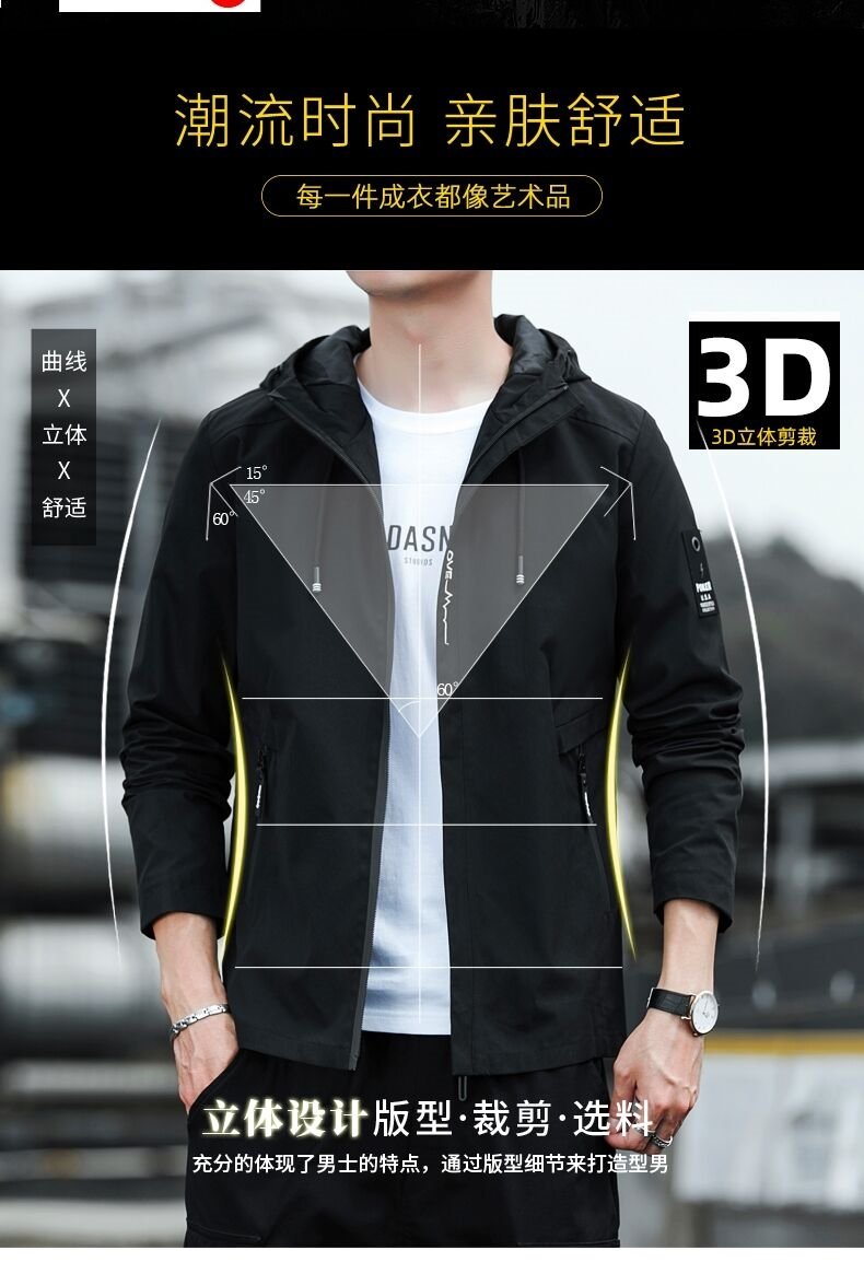 Мужская куртка 2024 весна новый корейский стиль оптом из Китая
