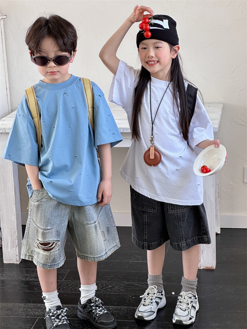 Детские джинсы в стиле ретро оптом из Китая