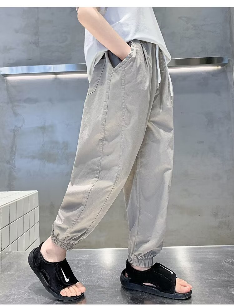 Детские летние хлопковые брюки 2024 нового дизайна оптом