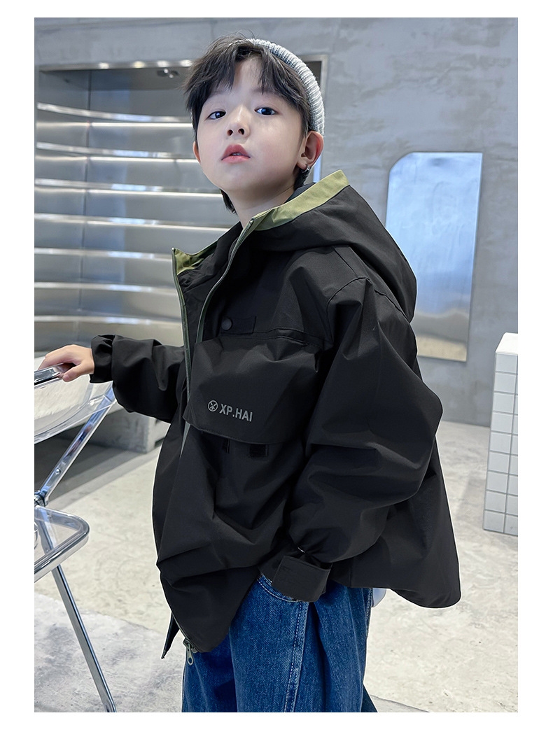 Детская мужская рабочая куртка весна-осень 2024 оптом из Китая