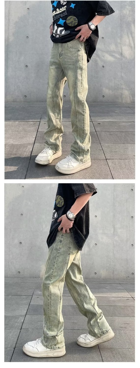 Мужские джинсы с эффектом выцветания оптом из Китая