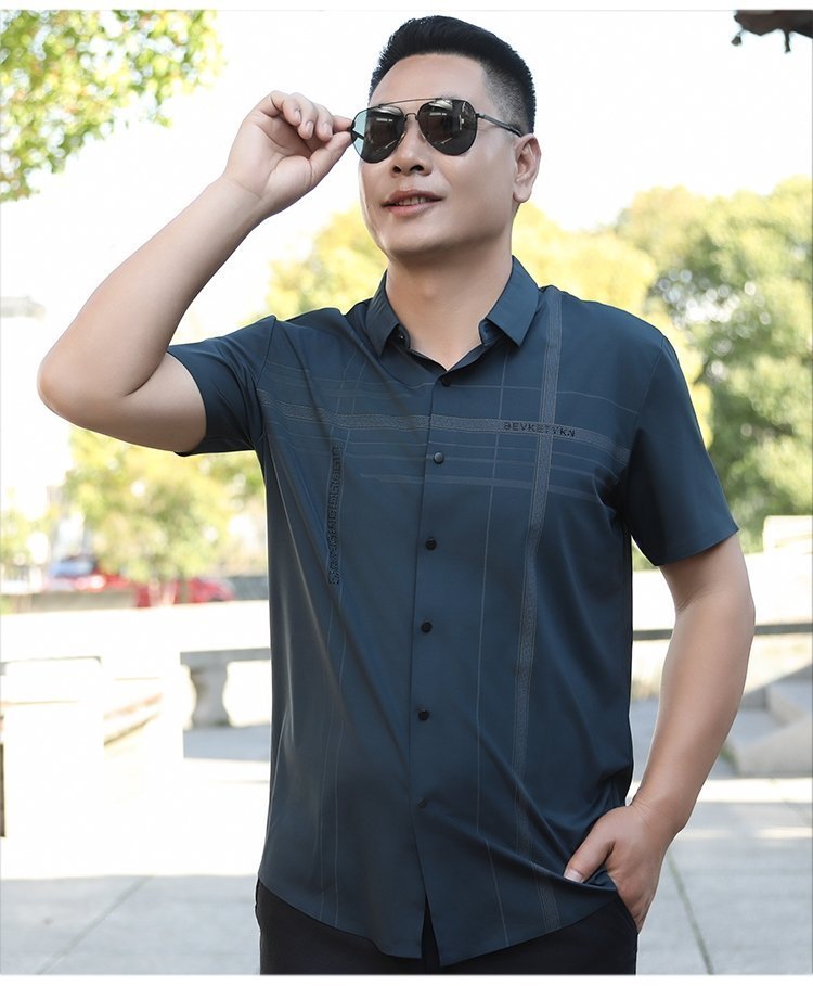 Мужской летний комплект с рубашкой из хлопка и футболкой оптом