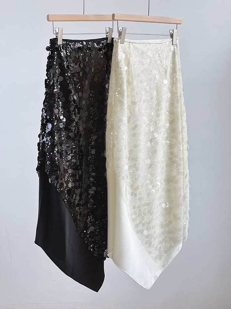 Вечерняя юбка с блестками и разрезом оптом из Китая