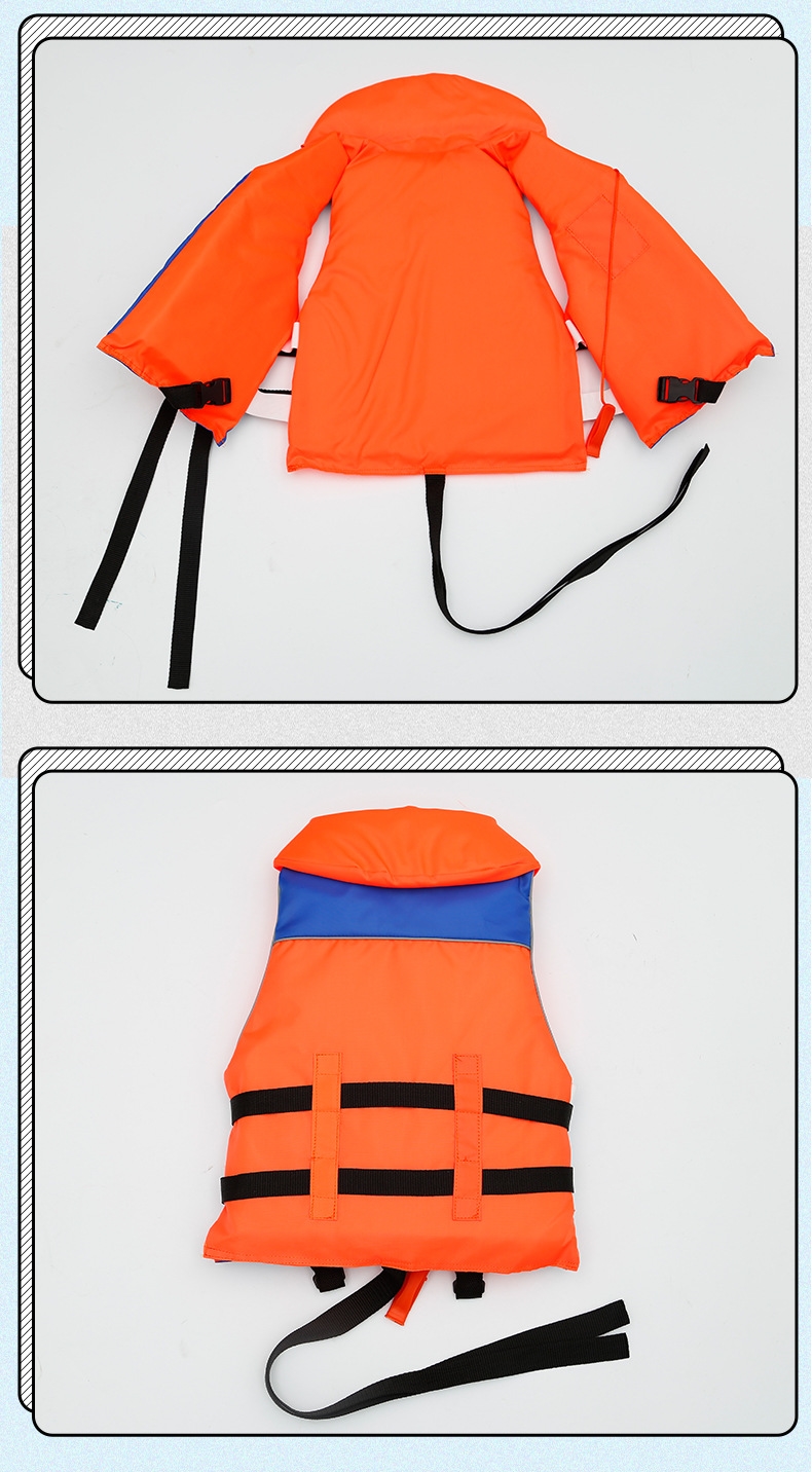 Детский спасательный жилет оранжево-синего цвета оптом