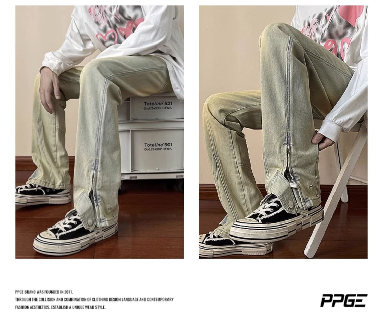 Джинсы oversize весенние мужские оптом из Китая