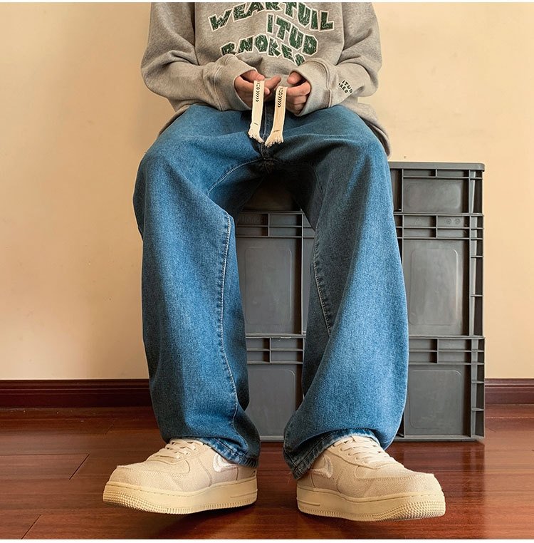 Джинсы мужские в стиле ретро оптом из Китая