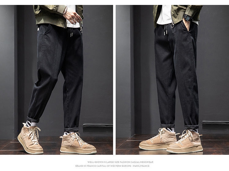 Мужские джинсы с манжетами и завышенной талией оптом из Китая