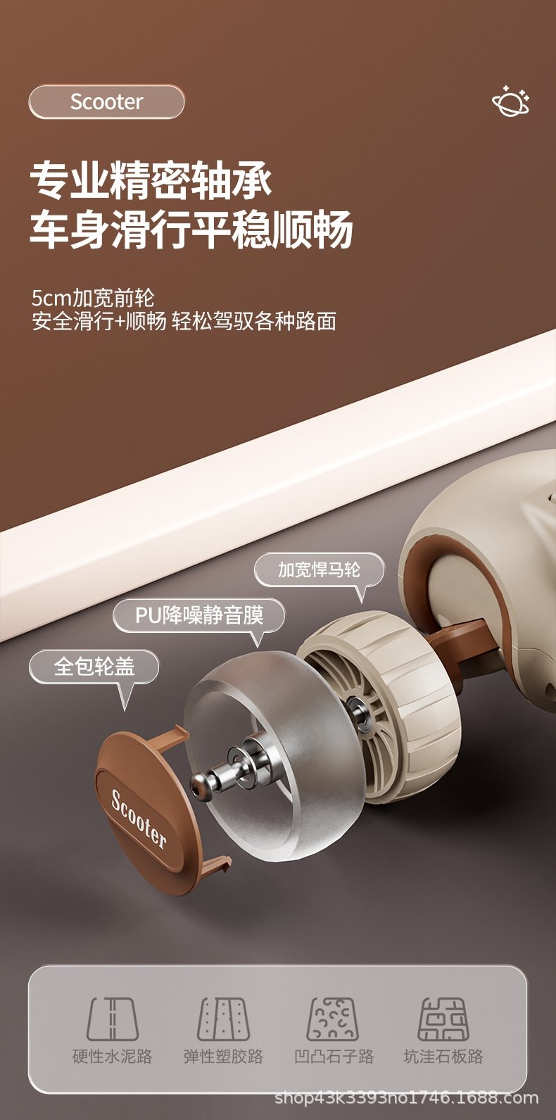 Детский трехколесный складной самокат оптом