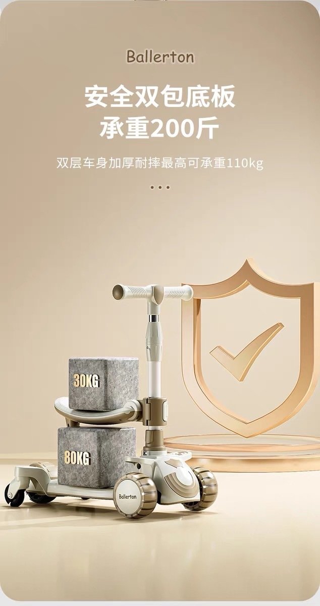 Детский трехколесный складной самокат оптом