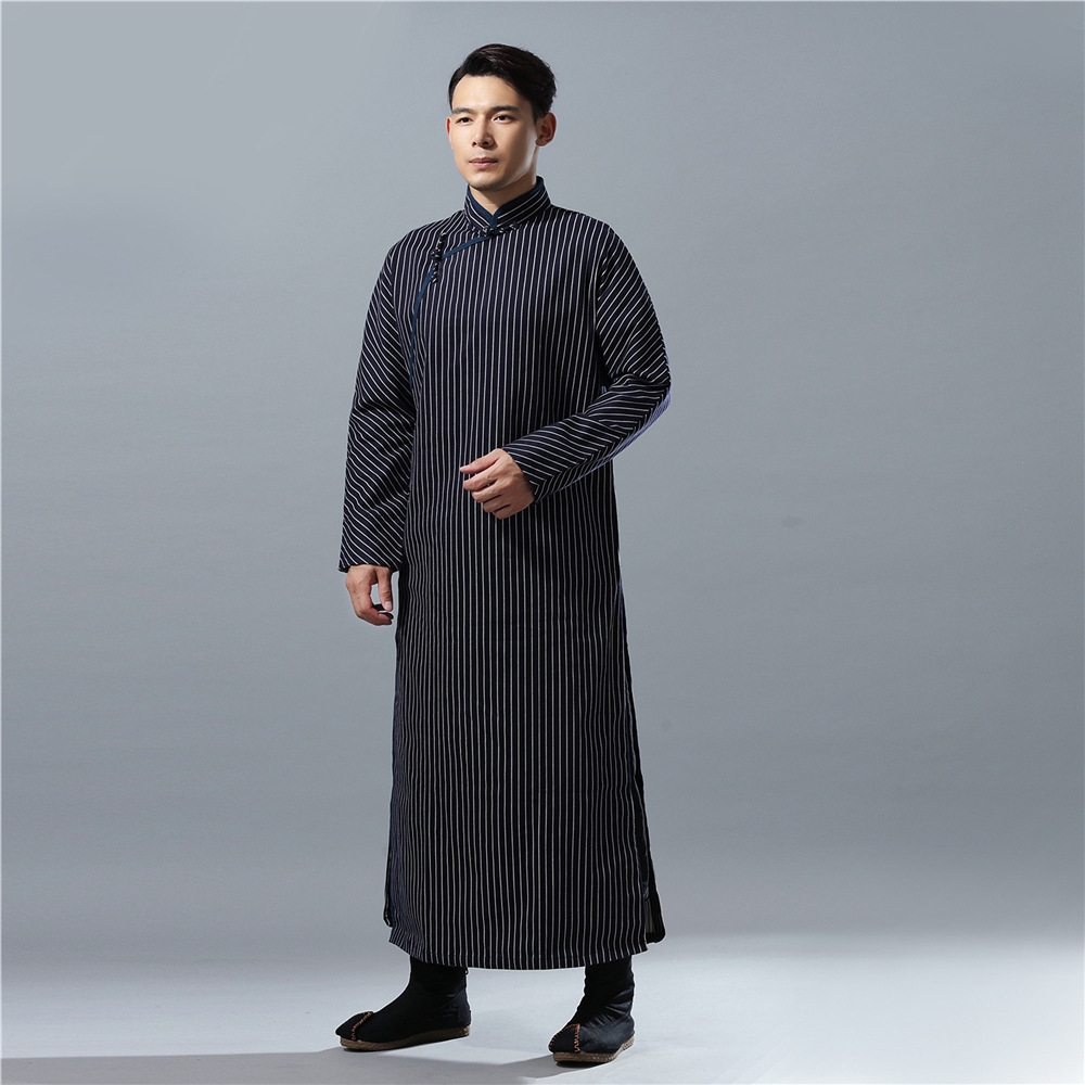 Мужской халат в стиле китайской династии Тан с воротником стойкой оптом из Китая